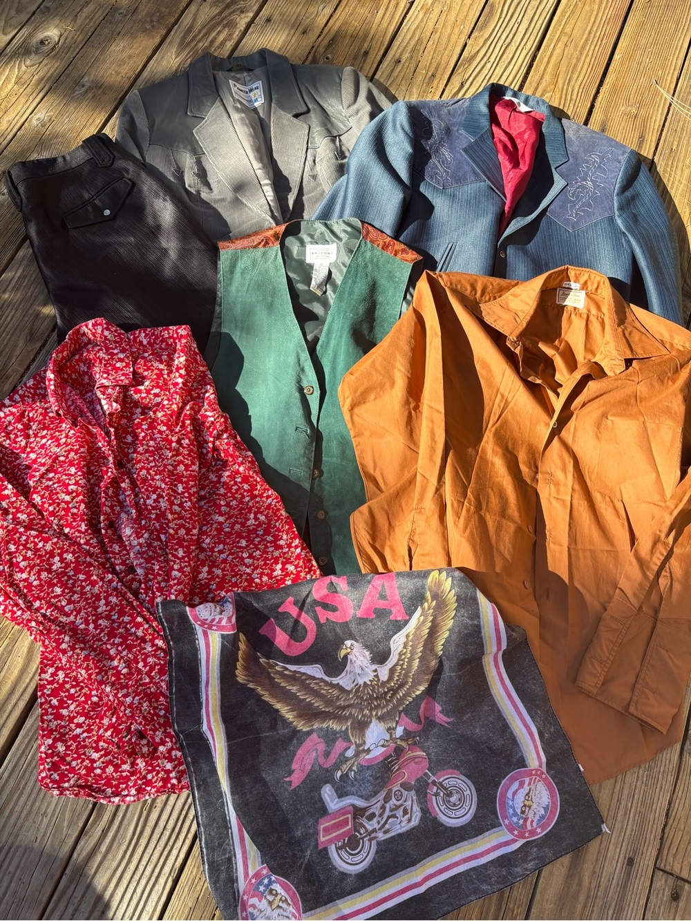 7pc SET WESTERN VINTAGE MENS S-L